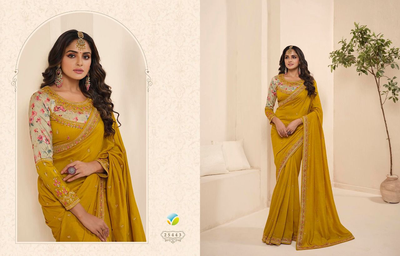 Vinay Sheesha Hotstar 7 Wholesale Wedding Wear Silk Saree 